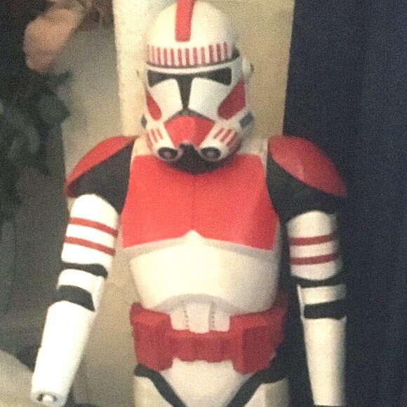 Jakks Pacific- 31 Inch Tall HUGE Star Wars Big-Figs Red Clone Trooper Clone Wars - Picture 1 of 5